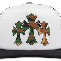 Chrome Hearts Triple Cross Trucker Hat 'Black White'