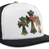 Chrome Hearts Triple Cross Trucker Hat 'Black White'