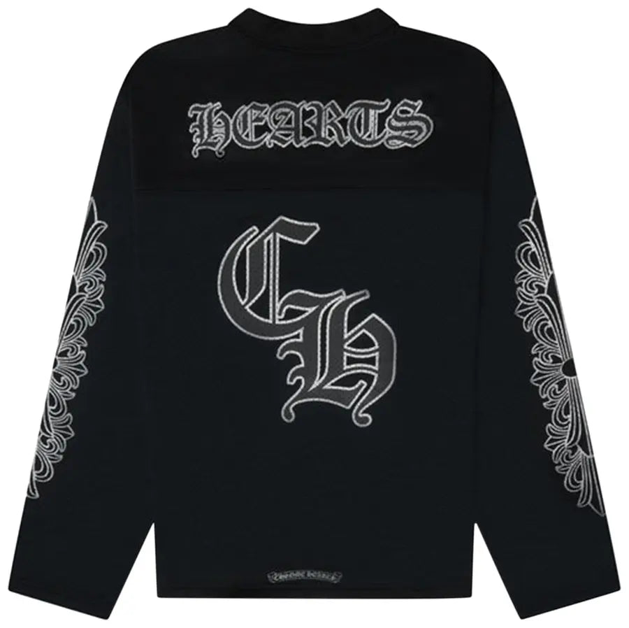 Chrome Hearts Stadium Mesh Long Sleeve Jersey 'Black/Gray'