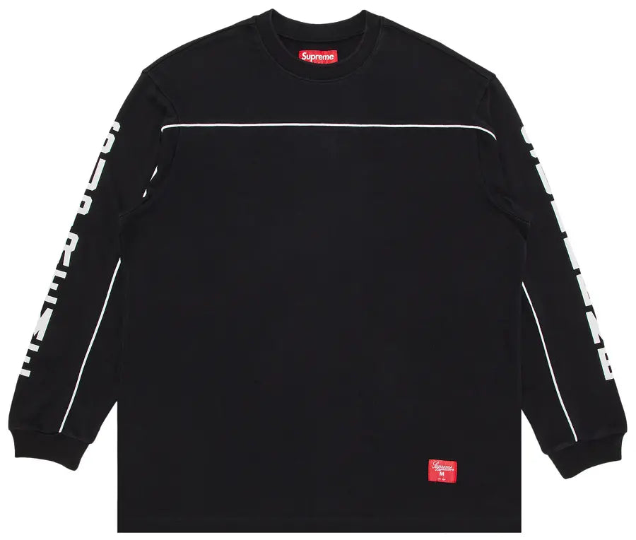 Supreme Paneled Piping L/S Top Black