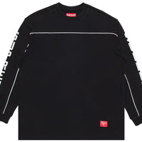 Supreme Paneled Piping L/S Top Black