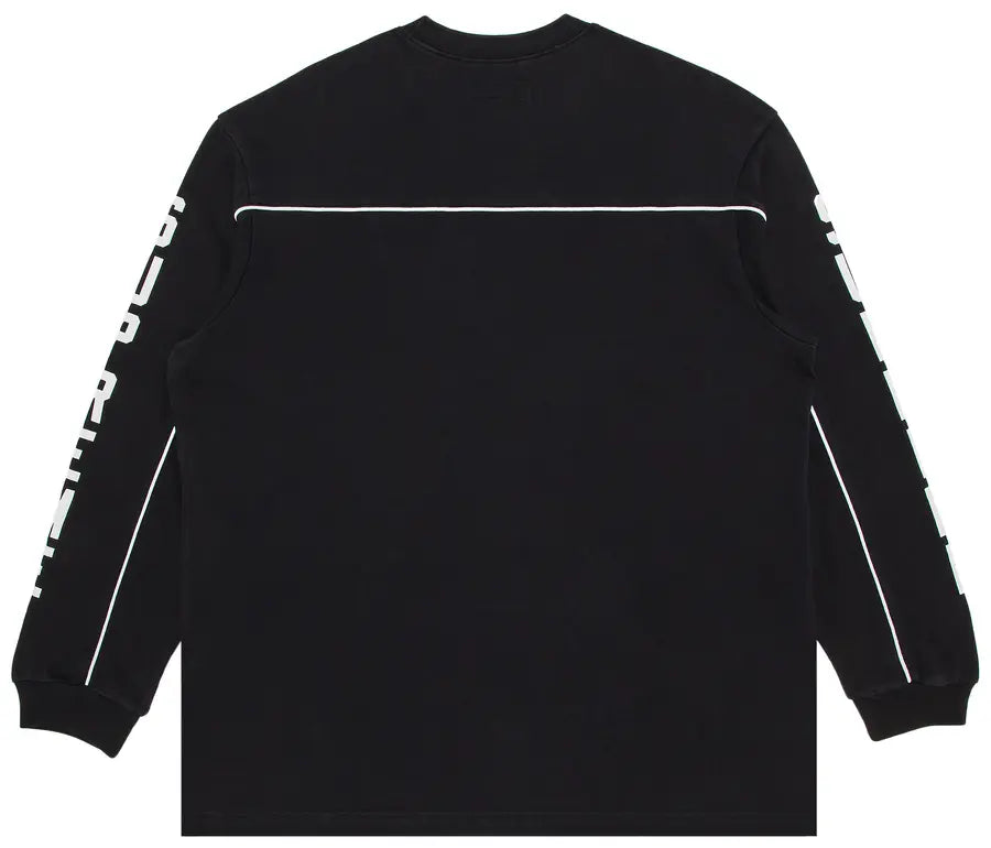 Supreme Paneled Piping L/S Top Black