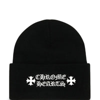 Chrome Hearts Logo Embroidered Beanie Black