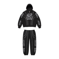 Supreme x Fox Racing Zip Up Hooded Tracksuit Black