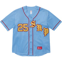 Supreme Old English Baseball Jersey 'Light Blue'