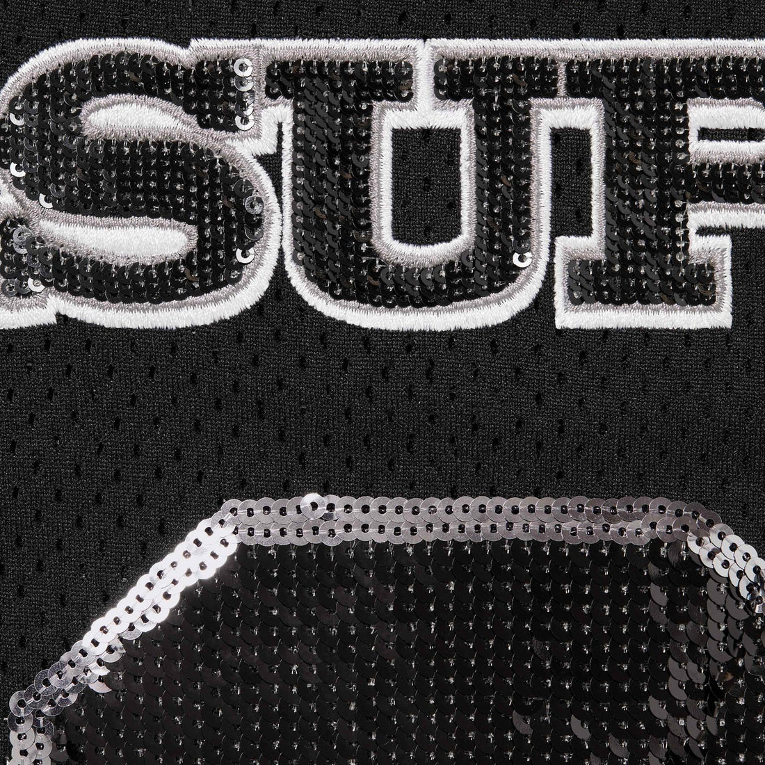 Supreme Sequin Football Jersey Black