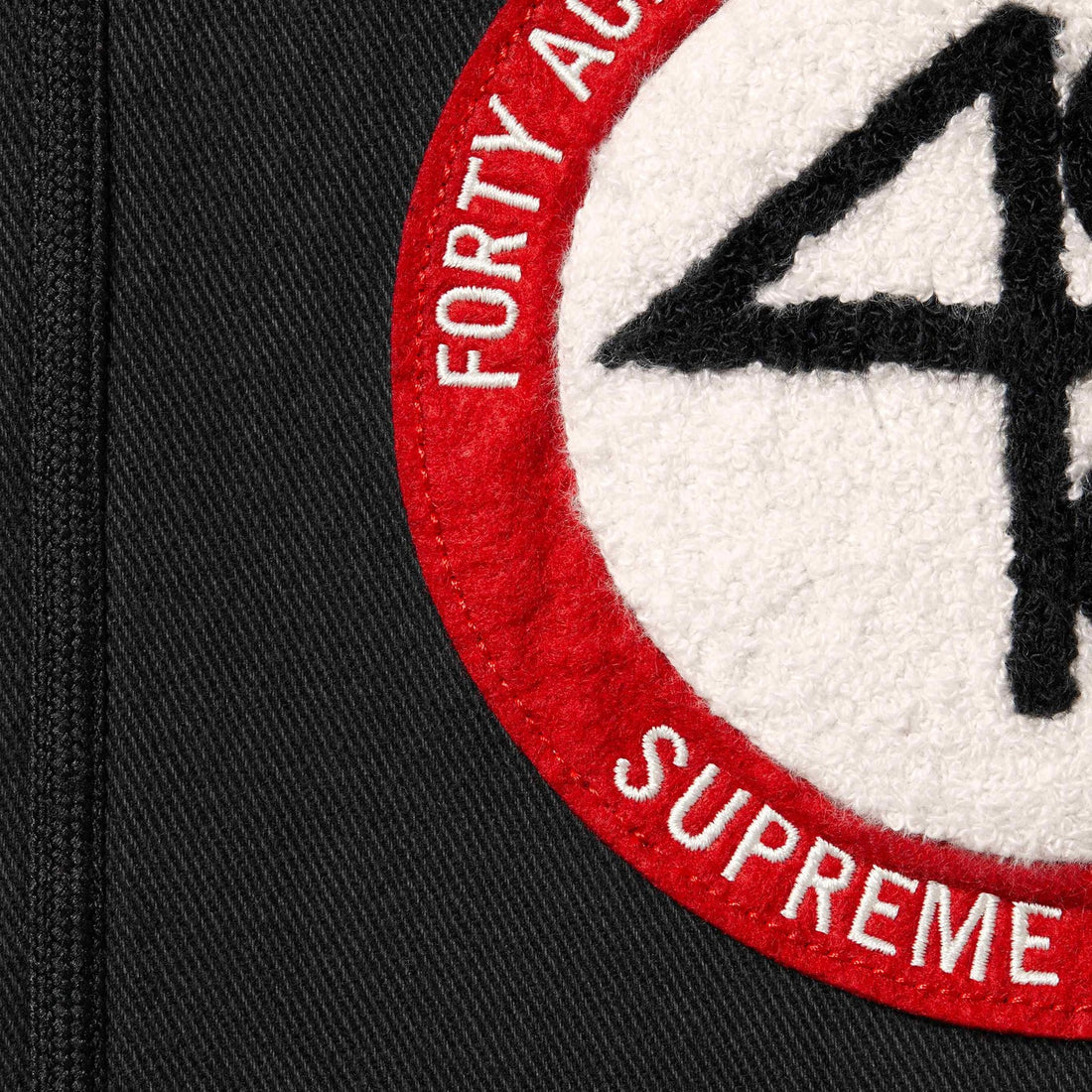 Supreme x 40 Acres Twill Baseball Jersey 'Black'