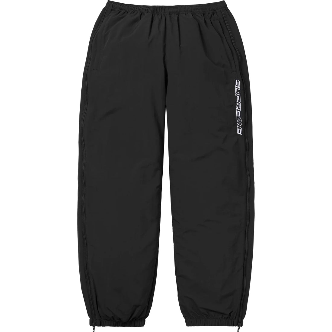 Supreme Contrast Zip Warm Up Tracksuit Black
