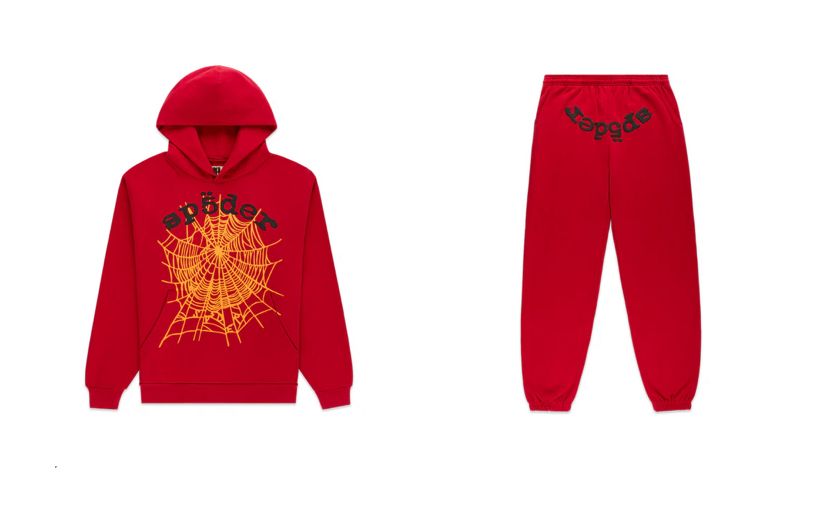 SP5DER OG Web V2 Full Tracksuit Red