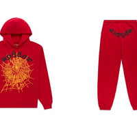 SP5DER OG Web V2 Full Tracksuit Red