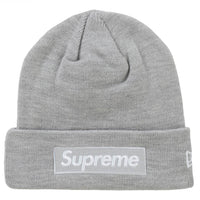 Supreme New Era Box Logo Beanie Heather Grey