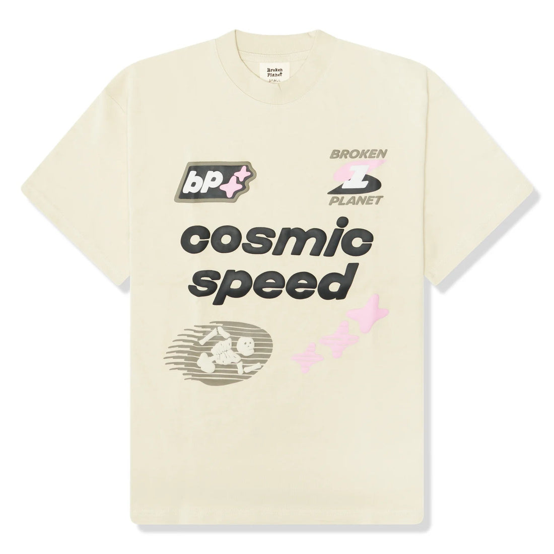 BPM Cosmic Speed Bone White T Shirt - INSTAKICKSZ LTD