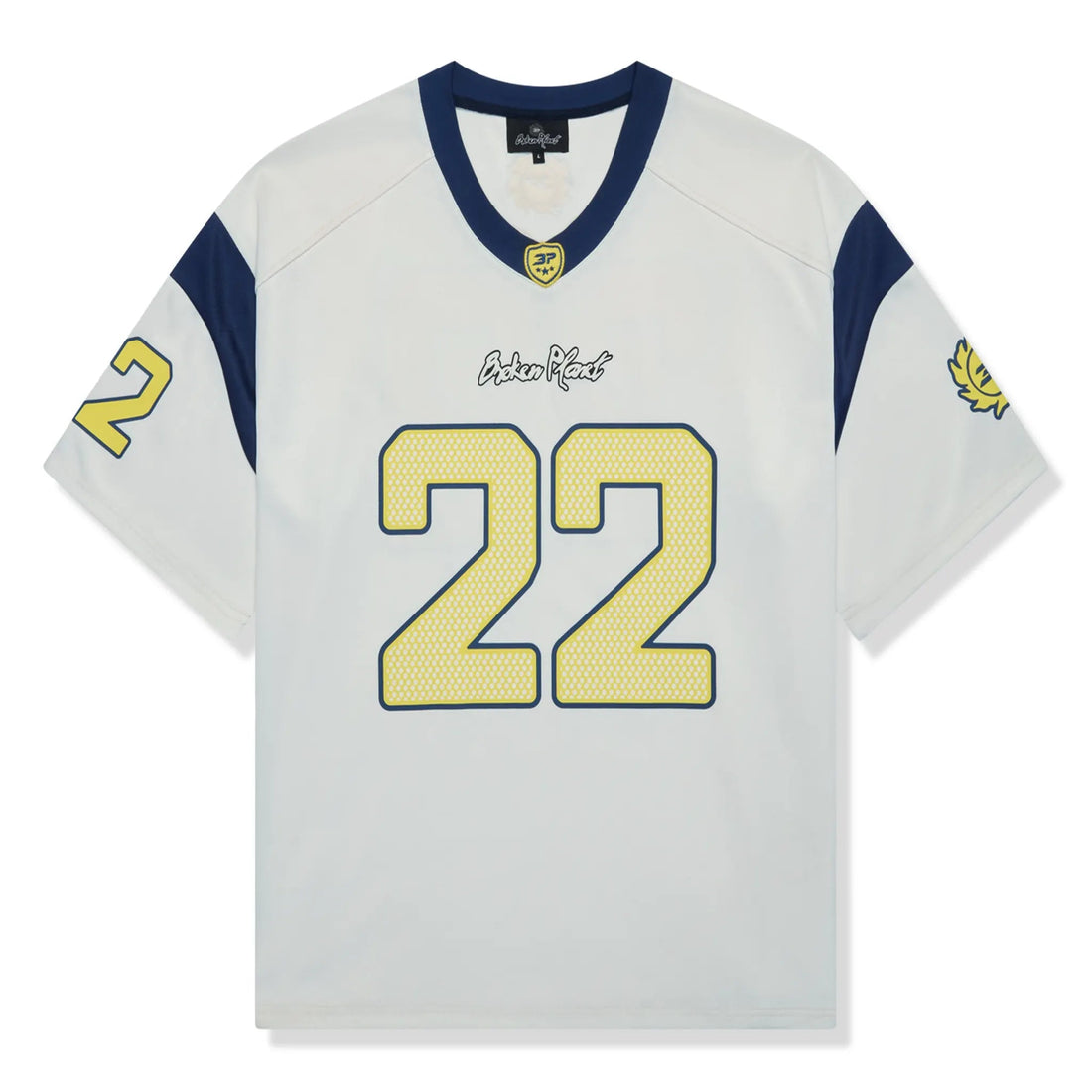BPM White Blue Yellow Football Jersey - INSTAKICKSZ LTD