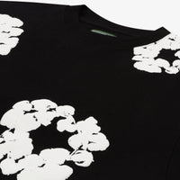 Denim Tears Long Sleeve Cotton Wreath Tee Black - INSTAKICKSZ LTD