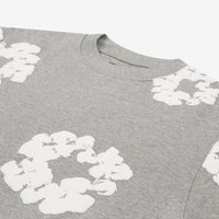 Denim Tears Long Sleeve Cotton Wreath Tee Grey - INSTAKICKSZ LTD