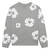 Denim Tears Long Sleeve Cotton Wreath Tee Grey - INSTAKICKSZ LTD