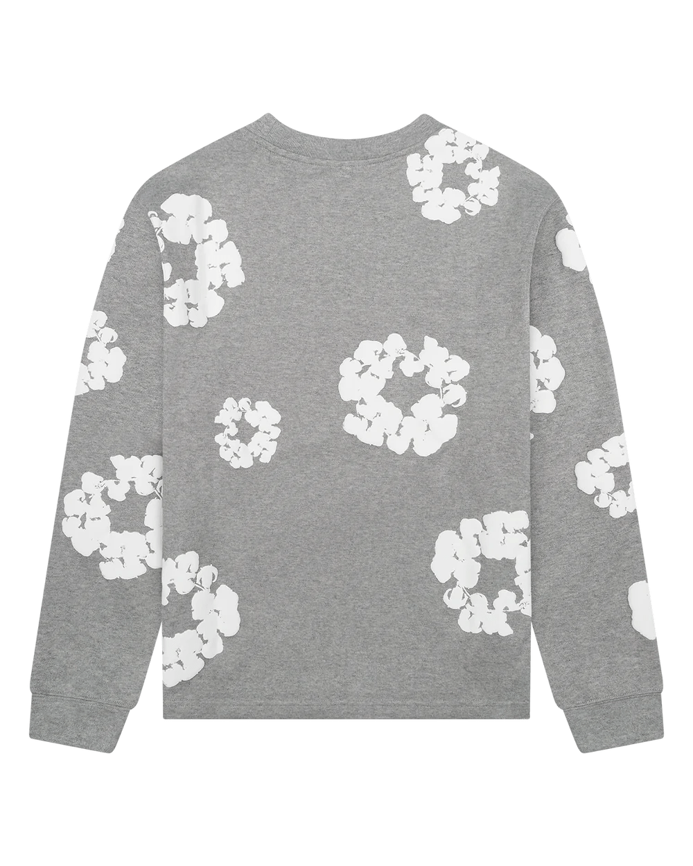 Denim Tears Long Sleeve Cotton Wreath Tee Grey - INSTAKICKSZ LTD