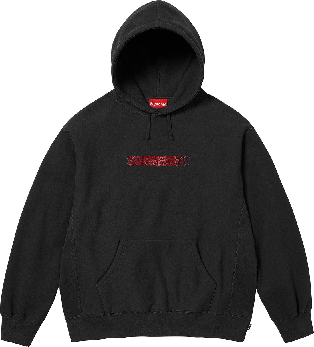 Supreme Swarovski Motion Logo Hooded Sweatshirt 'Black'