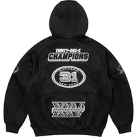 Supreme Football Zip Up Hooded Sweatshirt Black