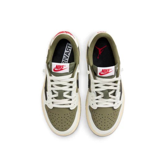 Jordan 1 Retro Low OG SP x Travis Scott 'Medium Olive' (PS/Youth) - INSTAKICKSZ LTD