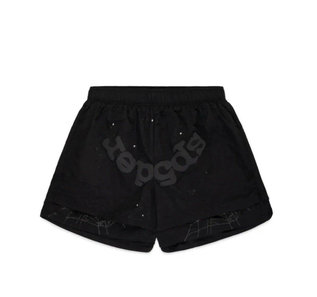SP5DER OG Web V2 Tee & OG Web Double Layer Short Set Black
