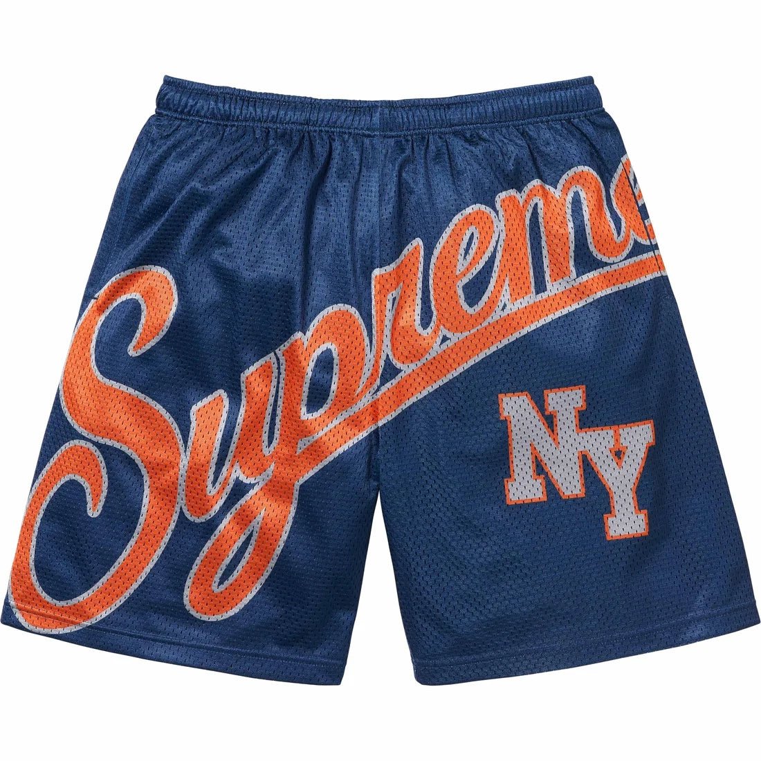 Supreme Big Script Mesh Short 'Navy' - INSTAKICKSZ LTD