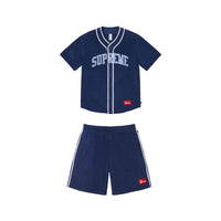 Supreme Polartec Baseball Jersey & Short Set 'Navy' - INSTAKICKSZ LTD