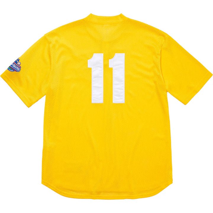 Supreme S Logo Baseball Henley Jersey Yellow - INSTAKICKSZ LTD