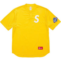 Supreme S Logo Baseball Henley Jersey Yellow - INSTAKICKSZ LTD