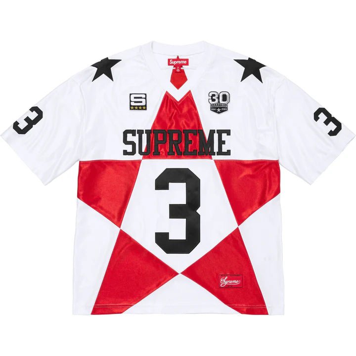 Supreme Star Football Jersey 'White' - INSTAKICKSZ LTD