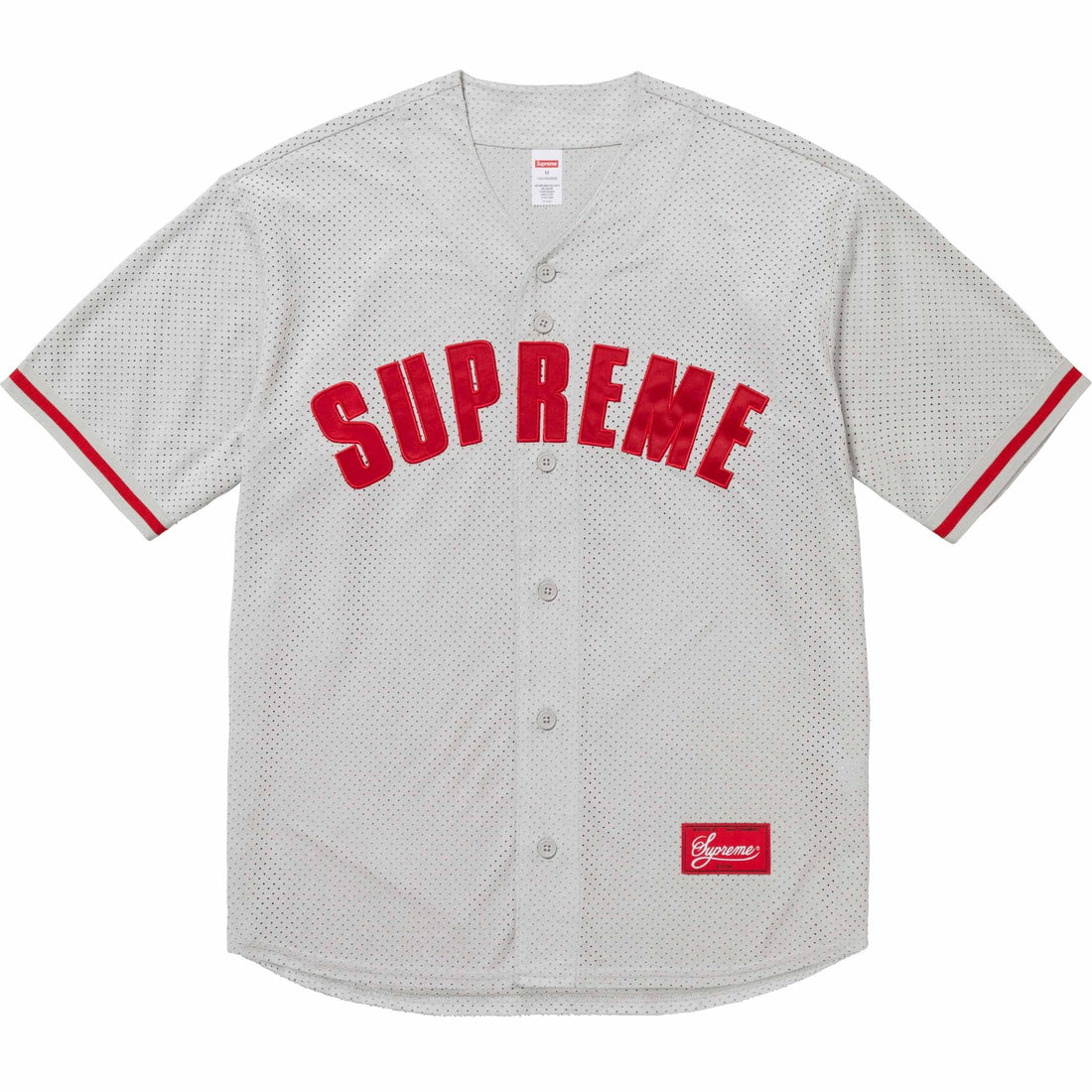 Supreme Ultrasuede Mesh Baseball Jersey and Short Set Grey BLACK FRIDAY - INSTAKICKSZ LTD