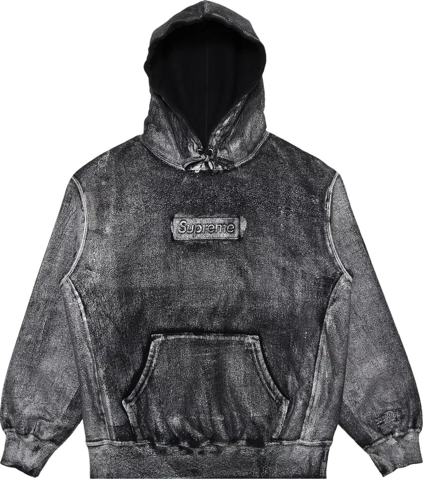 Supreme x MM6 Maison Margiela Foil Box Logo Hooded Sweatshirt 'Black' - INSTAKICKSZ LTD