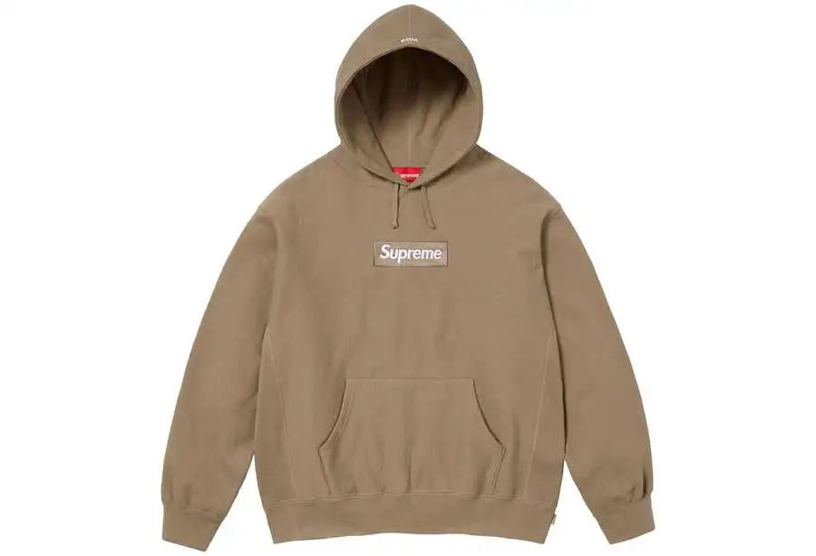 Supreme Box Logo Hooded Sweatshirt Sand (FW23) - INSTAKICKSZ LTD