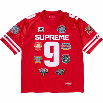 Supreme Championships Embroidered Football Jersey 'Red' - INSTAKICKSZ LTD