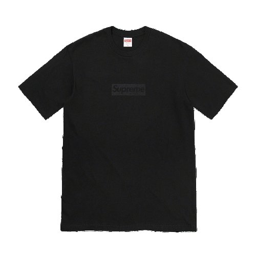 Supreme Tonal Box Logo Tee 'Black' - INSTAKICKSZ LTD