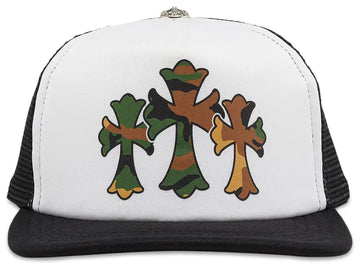 Chrome Hearts Triple Cross Trucker Hat 'Black White'