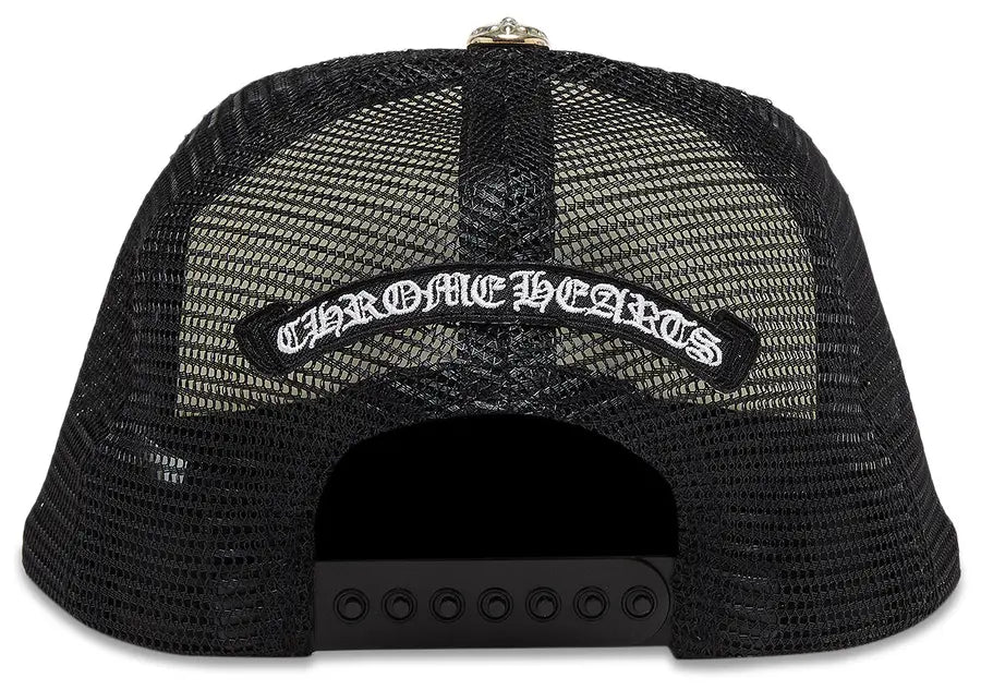 Chrome Hearts Triple Cross Trucker Hat 'Black White'