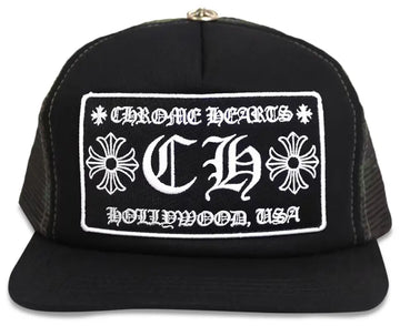 Chrome Hearts CH Hollywood Trucker Hat 'Black/Camo'