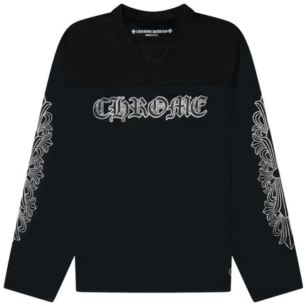 Chrome Hearts Stadium Mesh Long Sleeve Jersey 'Black/Gray'