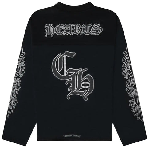 Chrome Hearts Stadium Mesh Long Sleeve Jersey 'Black/Gray'