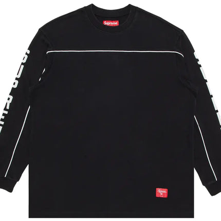 Supreme Paneled Piping L/S Top Black