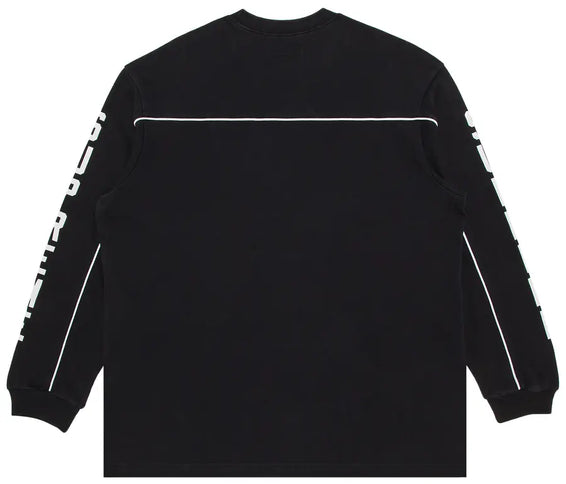 Supreme Paneled Piping L/S Top Black