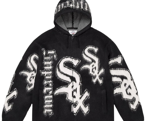 Supreme x Chicago White Sox Zip Up Hooded Sweater 'Black
