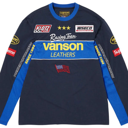 Supreme Vanson Leathers L/S Top Navy