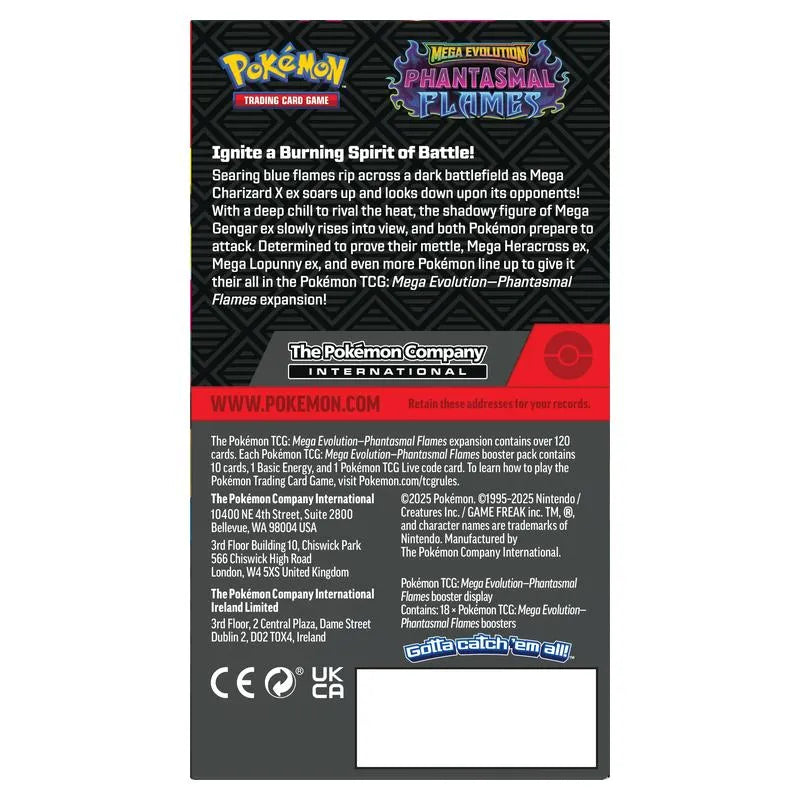 Pokemon - Mega Evolution Phantasmal Flames Half Booster Box (18 Packs)