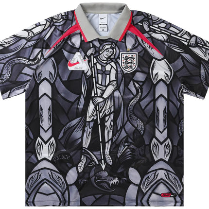 Palace x Nike England Dri-Fit Football Jersey 'Pewter Grey/Bright Crimson'
