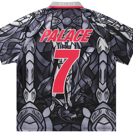 Palace x Nike England Dri-Fit Football Jersey 'Pewter Grey/Bright Crimson'
