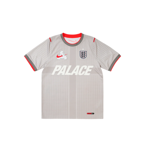 Palace x Nike England Dri-Fit Academy Pro Short-Sleeve Football Top 'Pewter Grey/Bright Crimson'