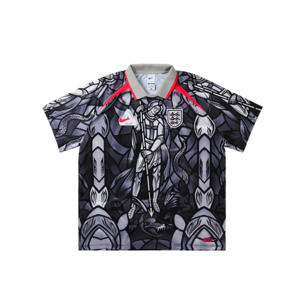 Palace x Nike England Dri-Fit Football Jersey 'Pewter Grey/Bright Crimson'