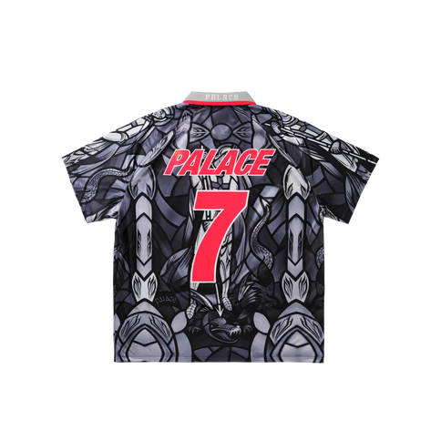 Palace x Nike England Dri-Fit Football Jersey 'Pewter Grey/Bright Crimson'